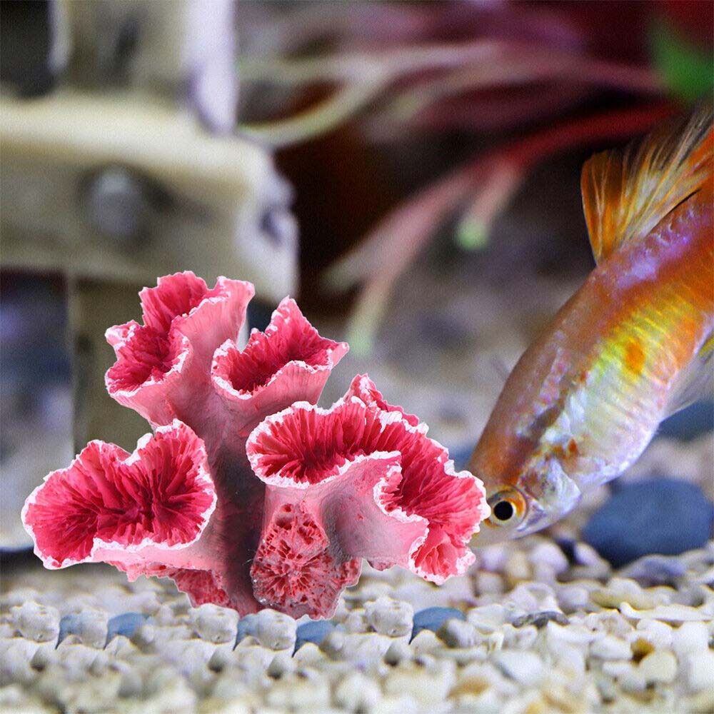 Рифовый коралловый аквариумный декоративный элемент Аквариумный ландшафтный коралловый аквариумный орнамент Искусственный коралл розовый