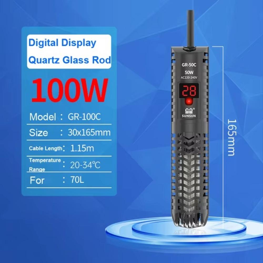 Кварцевое стекло Аквариумный погружной нагреватель Аквариумный термостат Аквариумные принадлежности 100W